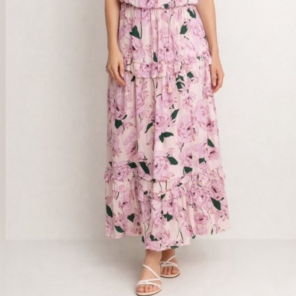 Lost + Wander Hawaiian Rose Tiered Maxi Sun Dress - Picture 7 of 16